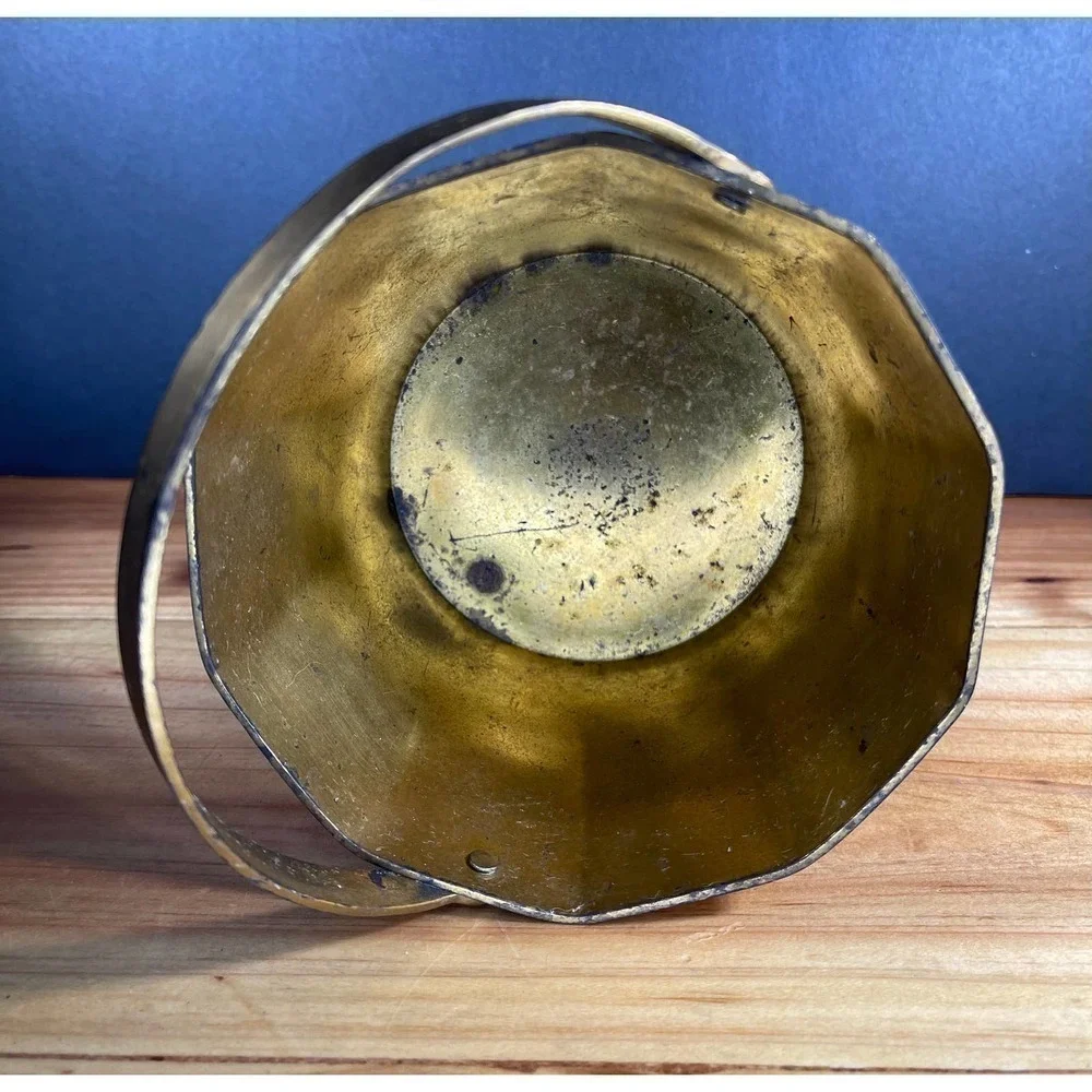 VINTAGE Small Solid Brass Bucket Made in India